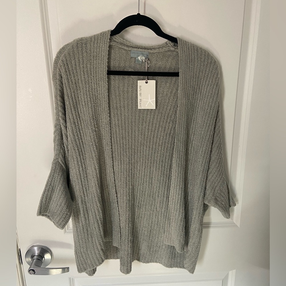 NEW Barefoot Dreams Ribbed Shrug Cardi